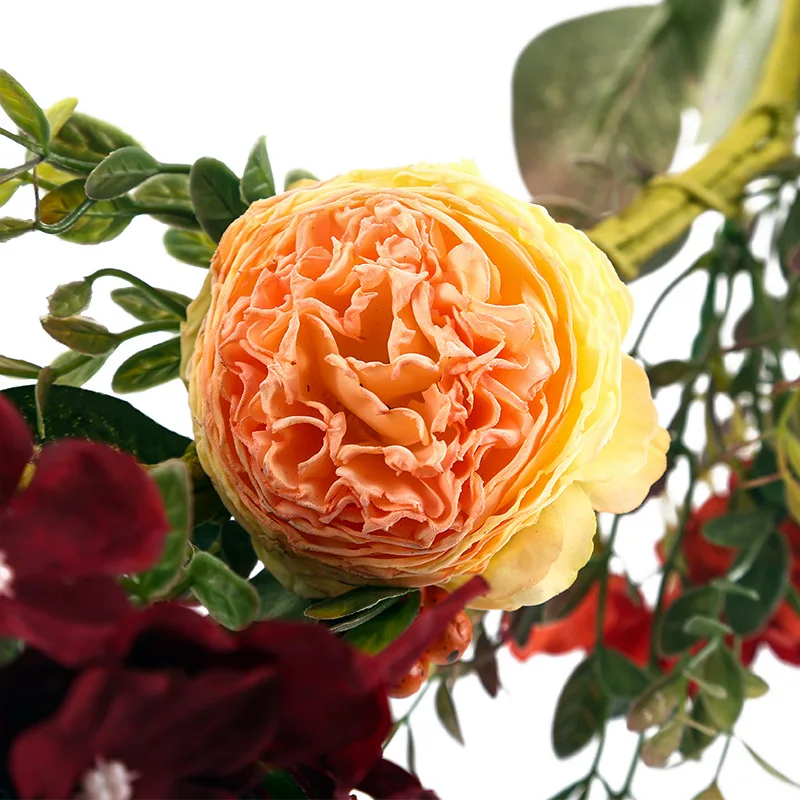 1,5 M Falošné Rose Eukalyptu Viniča Garland Umelé Kvety Ivy Visí na Svadobné, Vianočné Domáce Stranu Steny Retro Dekorácie Obrázok 3
