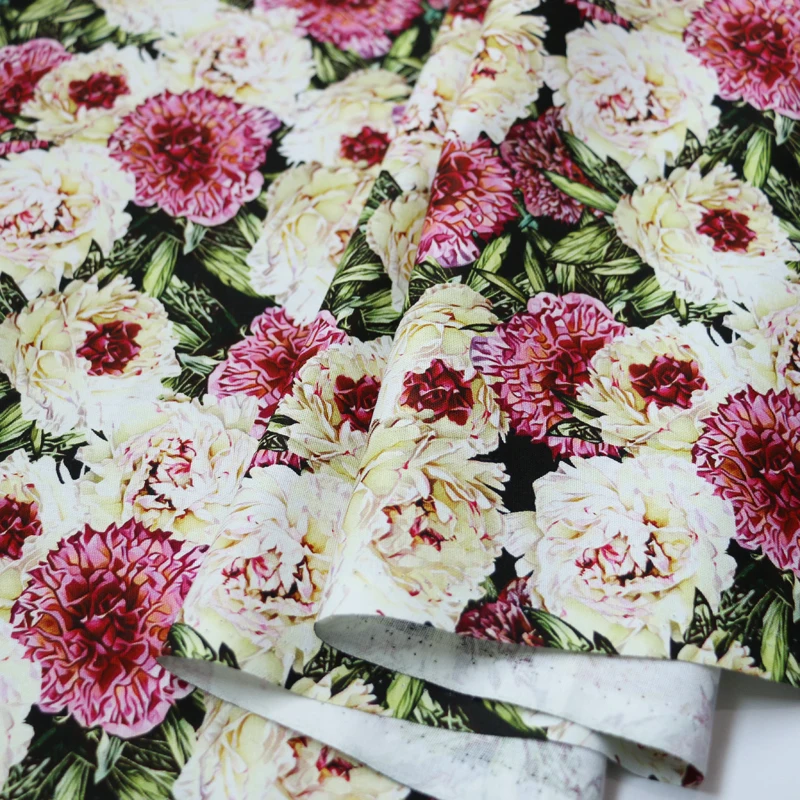 1 meter X 1.1 meter Digitálne Tlačené Bavlnený Popelín Textília Kvetinový DIY Materiál Deti Obrázok 3