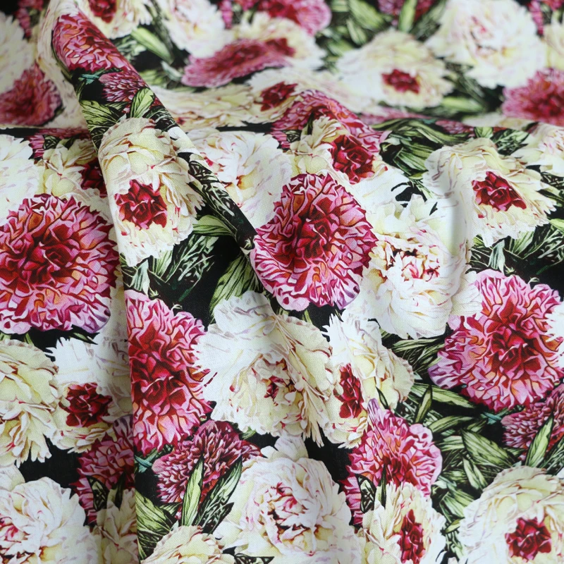 1 meter X 1.1 meter Digitálne Tlačené Bavlnený Popelín Textília Kvetinový DIY Materiál Deti Obrázok 4