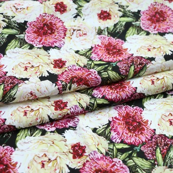 1 meter X 1.1 meter Digitálne Tlačené Bavlnený Popelín Textília Kvetinový DIY Materiál Deti