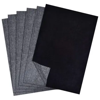 100ks Carbon Copy Papier pre Sledovanie Prenosu Grafit Maľovanie Čierny Karbónový Papier A4 opakované použitie na Drevo, Papier, Plátno Jednu Stranu 1