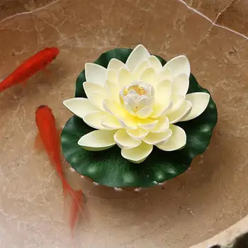 12PCS Simulácia Lotus lekna Umelé Lotosový Kvet Tvorivé Falošné Kvet Plávajúce Kvet Pre Rybníka Domov Záhradné Dekorácie 1