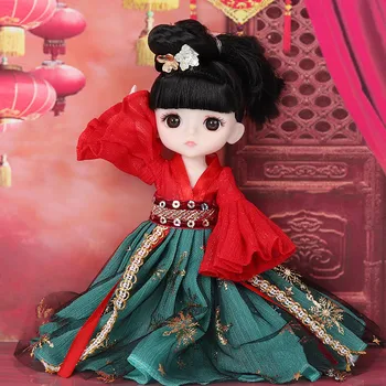 16 cm Bjd Bábika 1/8 Multi Spoločné Mini Starovekej Čínskej Kostým Roztomilý Dievča Princezná Diy Hrať Dom Hračky 1