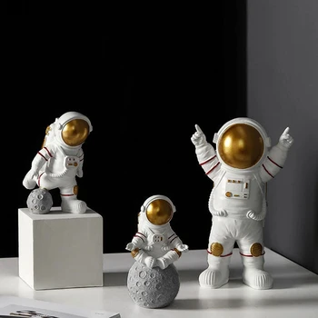 1pc Deti Hračky Živice Astronaut Obrázok Sochy, Sošky Spaceman Socha Vzdelávacie Hračky Ploche Domáce Dekorácie 1
