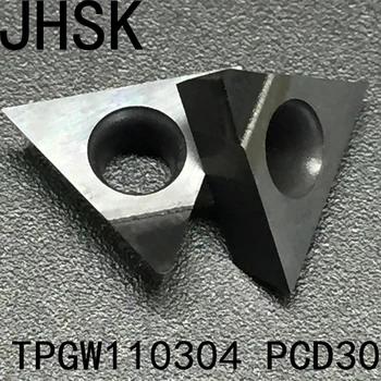 2 ks TPGW110302/04/08 PCD30 Vložiť Diamantový kotúč nástroje Použité pre Hliníkové Polykryštalických diamantov nástroje PCD cnc 1