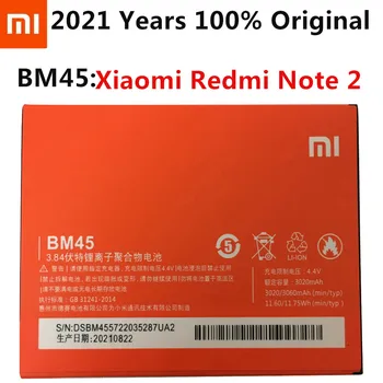 2020 NOVÉ 100% Originálne BM45 Batérie Telefónu Pre Xiao RedMi Poznámka 2 Bateria Hongmi Reálne 3060mAh Mobile Náhradné Batérie 1