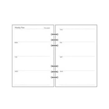 45Sheets/kniha A6 Loose-leaf Notebook DIY Príručka Deň Týždňa Plánovač Materiál Papier 1