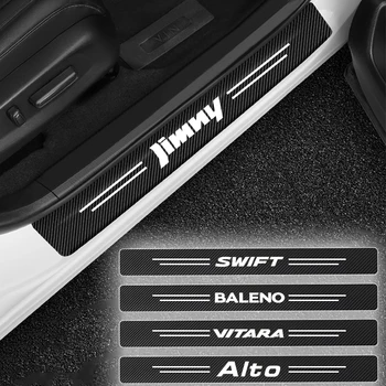 4Pcs Nepremokavé karbónová Nálepka Pre Ochranné Suzuki Swift Jimny, Grand Vitara SX4 Samuraj atď 1