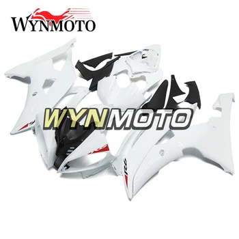 ABS Vstrekovanie Plastov Horské Pre Yamaha YZF R6 Rok 2008 - 2015 2016 Motocykel Plný Kapotáže Auta Pearl White Cowlings 1