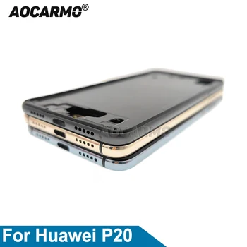 Aocarmo Pre Huawei P20 Stredný Rám S Obrazovke Držiak +Power On/Off Tlačidlo ovládania Hlasitosti Bočné Tlačidlo Náhradné Diely EML-AL00 1