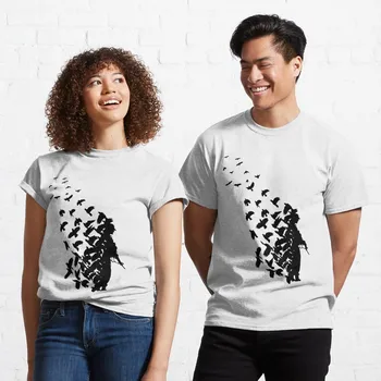 Banksy Vtákov zábavné tričká Vysoko kvalitné pánske tričko krátky rukáv YINBU Značky Graphic Tee 1