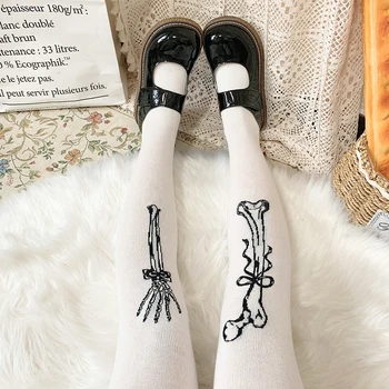 Bavlna Harajuku Gotický Žien v Lete a na Jeseň Mid-Ponožky Japonský Lolita podkolienky pre Cosplay 1