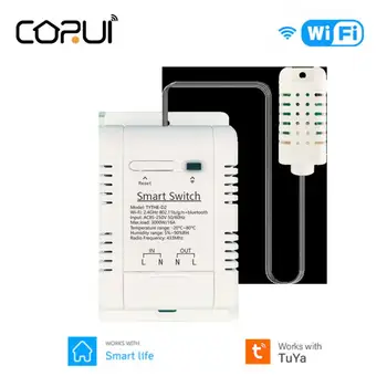 CORUI Tuya Smart WIFI Spínač Teploty A Vlhkosti Zapnutie-vypnutie Zariadenia na výrobu Elektriny Štatistiky Práca S inteligentnou Život 1