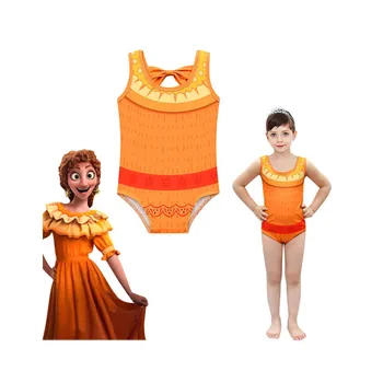 Deti, Dievčatá Mirabel Plavky Cosplay Kostým Jumpsuit Plavky, Oblečenie Halloween Karneval Oblek 1