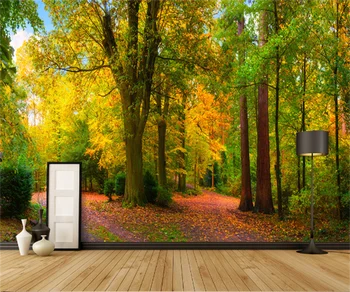 Európske a Americké park lese 3D stereo nástenná maľba krajiny tapetu pozadia akejkoľvek veľkosti vlastné domáce dekorácie nástenná maľba 1