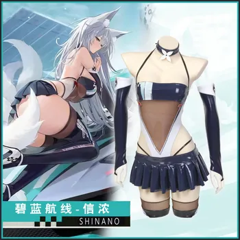 Horúce Anime Hry Azur Lane Shinano Racing Suit Jednotné Šaty Cosplay Kostým Ženy Halloween Party Oblečenie Úlohu Hrať Oblečenie 1