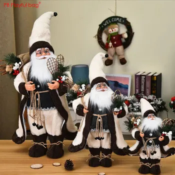 Hravé taška Santa Claus Bábiky 2020 Vianočné ozdoby Santa hračky, Vianočné dekorácie Najlepších darčeky pre deti 60/45/30 CM AA41 1