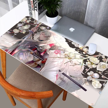 Inuyasha Veľký Herný Veľkosť Podložka Pod Myš Hráč Kawaii Umenie Anime Krásny Koberec Office Dekorácie Klávesnice Pad Skipoem 1