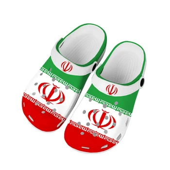 Iránsky Vlajka Domov Dreváky Vlastné Vodné Topánky Pánske Dámske Teenager, Irán Obuvi Záhrada Zaniesť Priedušná Pláži Otvor Papuče 1