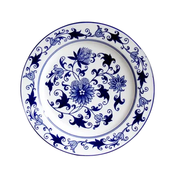 Jingdezhen Stredomoria modré a biele porcelánové dekoratívne dosky modré a biele závesné dosky Európskych domácností nábytok 1