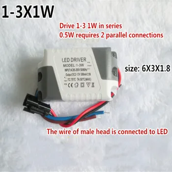 LED driver power transformer 1-3X1W konštantný prúd izolácie IC downlight pozornosti záťaž 1