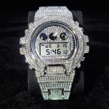 MISSFOX Hip Hop Človeka Sledovať High-kvalitné Elektronické Hodinky Pre Človeka Móde Super Cool Water Resistant Svadobné Náramkové hodinky Mužov 1
