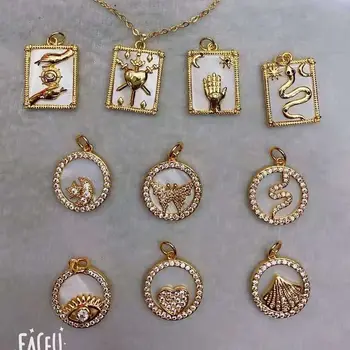 Matka Pearl Shell prívesok Snak Zlým Okom Motýľ hart Kolo Obdĺžnik zobrazili kľúčové tlačidlá Pre Ručné Ženy Módne Šperky Robiť 1