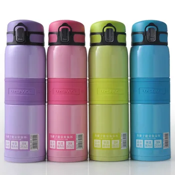 Nové Farebné Nehrdzavejúcej Ocele Thermoses Cestovné Vákuové Cup Fľašu s Vodou 410ml SH116 1