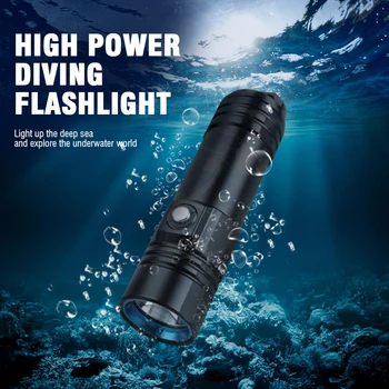 Nové Profesionálne Super svetlé 50M Potápanie Flashlightiving Baterku, Silný Vodotesný LED Potápanie Baterky Baterky Lanterna 1