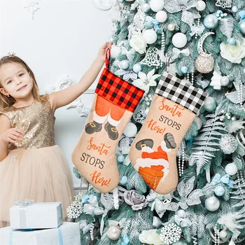 Nový Rok Vianočná Pančucha Vrece Vianočný Darček Candy Bag Noel Vianočné Dekorácie pre Domov Natal Navidad Ponožka Vianočný Strom Decor