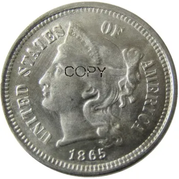 NÁS 1865 Tri Centov Nikel Kópiu Mince 1