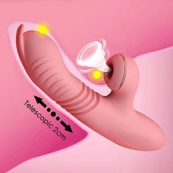 Plne Automatické Teleskopické Dildo Vibrátor Klitorisu Sania Vibrátor Orgazmus sexuálnu Hračku pre Ženy Masturbator Kúrenie Rabbit Vibrátor 1