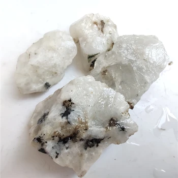 Prírodná Biela moonstone Zelená Surového kameňa Crystal Rockstone Reiki Liečenie odber Prírodné Kamene a Minerály 1