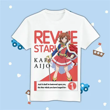 Revue hviezdne svetlo Karen Aijo Hikari Kagura Maya Tendo Daiba Nana T-shirt Anime Cosplay Kostým T shirt Muži Ženy Krátke Sleeve Tee 1