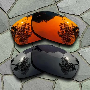 Sivá, Čierna a Červená Oranžová Polarizované slnečné Okuliare Náhradné Šošovky pre Oakley Päťky Squared 1