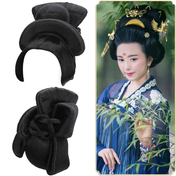 Staroveké Čínske Dynastie Tang Vlasov Pre Ženy Princezná Cisárovná Cosplay Headdress Klasické Fotografovanie Pokrývku Hlavy 1