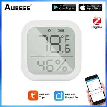 Tuya ZigBee Smart Teplota A Vlhkosť, Senzor Bezdrôtový Teplomer S LCD Displej Smart Home Security Napájaný z Batérií 1