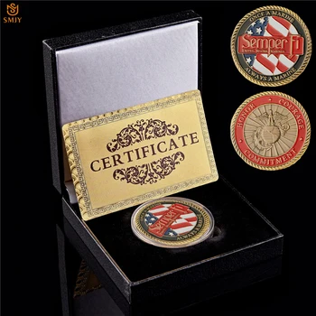 USA Vojenský problém Mince 911 Útok Prípade Honr Odvahu, Odhodlanie NÁS Zlatá Medaila so suvenírmi Mince Dovolenku Dar W/Luxusné Box 1