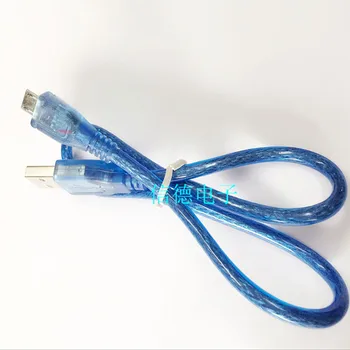 USB kábel Modrý MicroUSB dátový kábel MK5P mobilný telefón nabíjanie kábel dĺžka 50CM 1