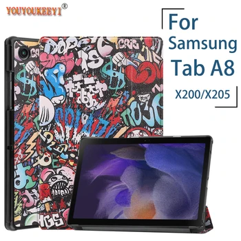 Ultra Slim Magnetický Kryt puzdro Pre Samsung Tab A8 2021 10.5 palcový Tablet Inteligentný režim Spánku Wake-up Stojan, Kryt Pre SM-X200 SM-X205 1