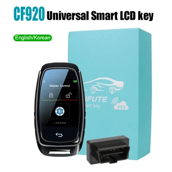 Univerzálny anglický kórejský CF920 Pre Všetky Keyless Tlačidlo Štart Upravené Smart Auto LCD Tlačidlo Keyless Entry Automatických Dverí Zamky 1