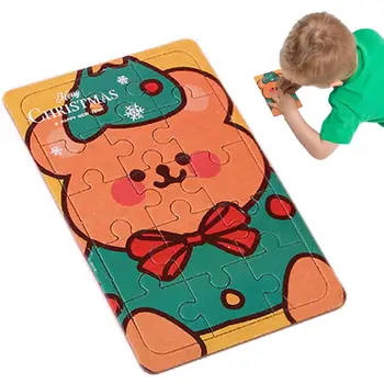Vianoce Deti Puzzle Batoľa Hádanky Papier 1Box/ 2Pieces Interaktívne Hračky Pre Rodičov A Deti Hrať Spolu 1