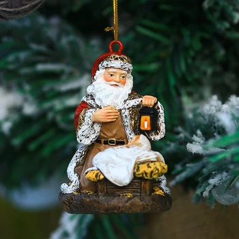 Vianočné Starší Prívesok Strom Dekorácie Vianočné Živice Remesiel Santa Claus Ozdoby Nový Rok Doma Zavesiť Záhrada Dekor 1