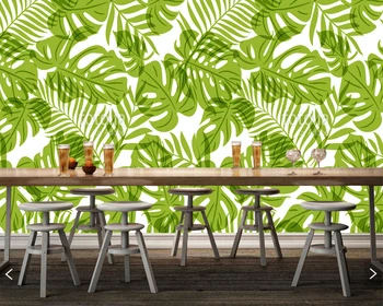 Vlastné domáce dekorácie, tapety,zelené palmy, listy,prírodný vzor nástenná maľba na obývacia izba office reštaurácia pozadí na stenu 1