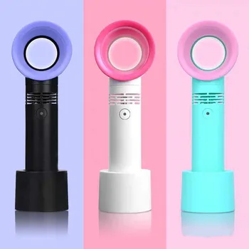 Wonderlife Hot predaj kórejský tvorivé mini ručné bladeless ventilátor usb nabíjanie prenosných malých fanúšikov darček 1