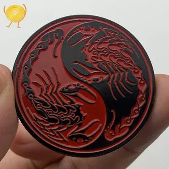 Yin Yang Scorpion Pamätné Mince Hrdinský Bojovník Súhvezdí Orion Pure Black Mince Štyroch Bohov Mincí, Zberateľských 1