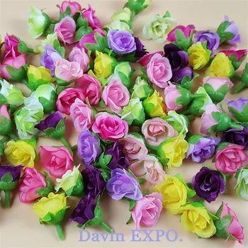 Yoshiko 100ks umelé kvety hodváb čaj ruže kvet hlava pre svadobné domáce dekorácie diy darček remeselníkov falošné kvety 1