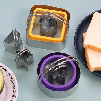 Z nehrdzavejúcej Ocele Sandwich Plesne Set Troch-dimenzionální Jasnú Štruktúru DIY Oslava Narodenín Cookie Frézy 1