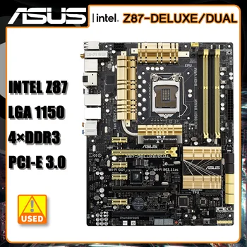 Základná doska 1150 ASUS Z87-DELUXE/DUAL LGA 1150 DDR3 základná Doska Intel Z87 32 GB SATA III USB3.0 HDMI ATX Pre Core i3-4150 procesory 1