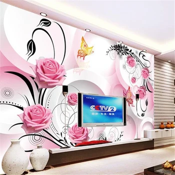 beibehang 3d nástenná maľba TV batoh wall paper hodvábnej látky Stereo rose viniča nástenné maľby hodvábnej látky gauč nástenné maľby, tapety abstraktných de parede 3D